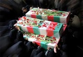 تدفین 129 شهید حمله اسرائیل در بهشت زهرای تهران